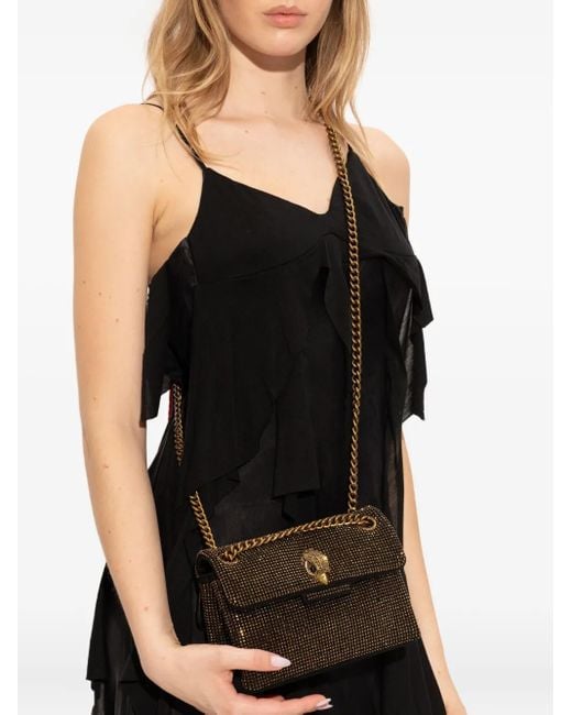 Kurt Geiger Black Mini Kensington Crystal-Embellished Tote Bag