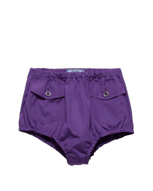 Prada Purple Poplin Shorts