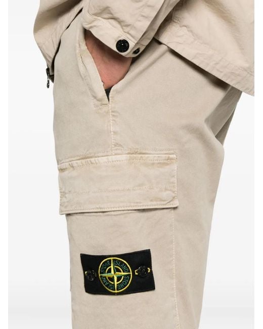 Stone Island Cargohose mit aufgesetzten Taschen in Natural für Herren