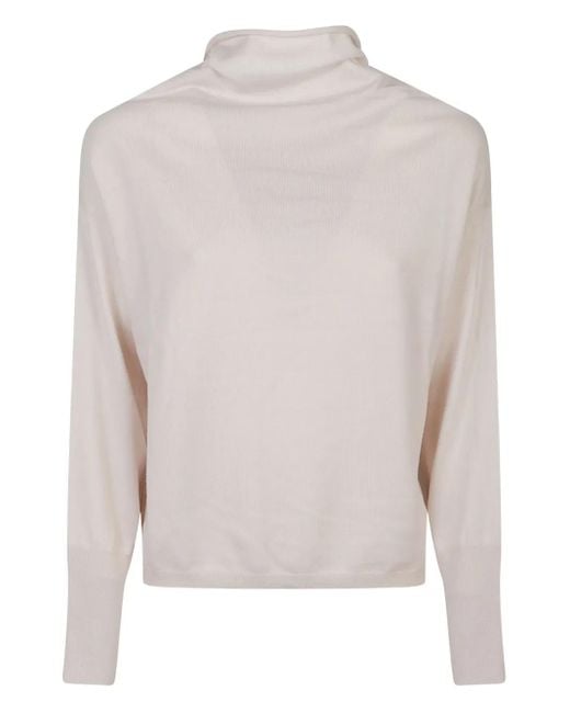 Aragona White Halterneck Sweater