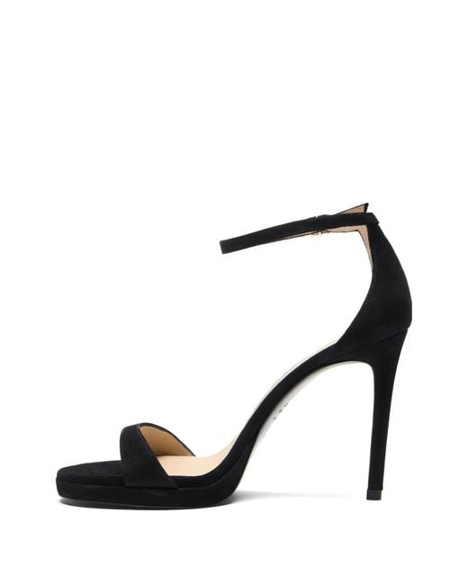 Stuart Weitzman Black Nudist Platform Sandals