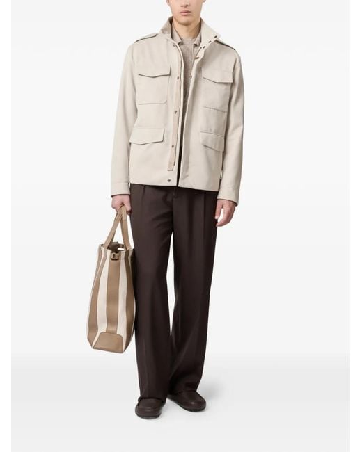 Tod's White Front-Pocket Field Jacket for men
