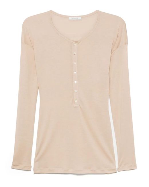 Camiseta de seda Lemaire de color Natural