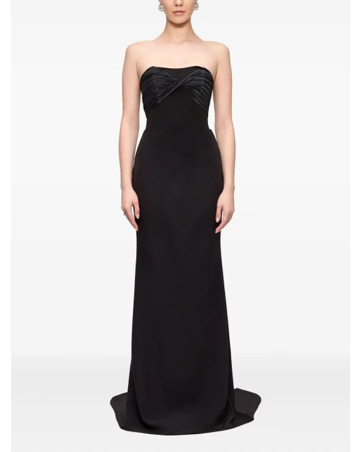 V:PM ATELIER Black Mika Strapless Maxi Dress
