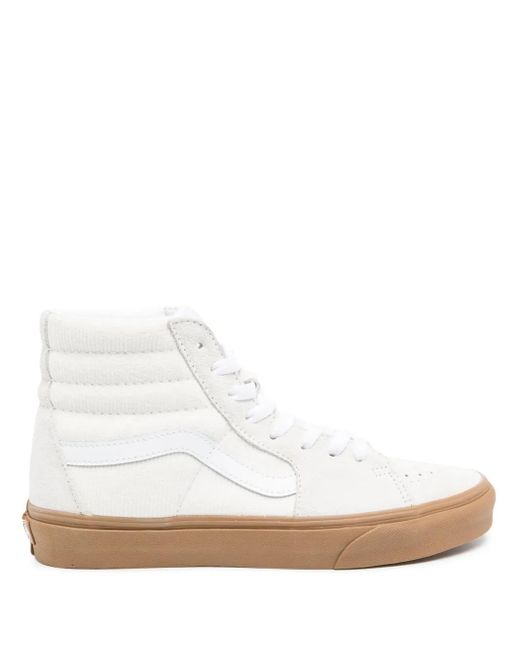 Vans White Sk8-Hi Logo-Patch Sneakers for men