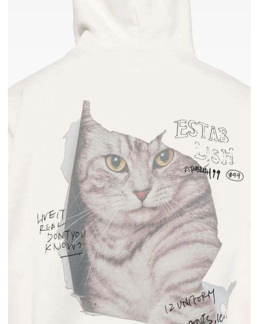 Izzue White Graphic Print Sweatshirt for men