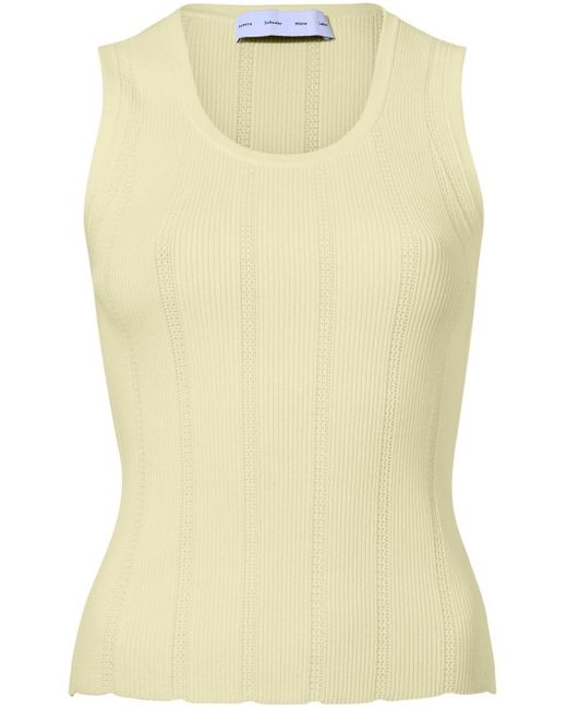 Proenza Schouler Yellow Perry Top mit Pointelle-Rippung