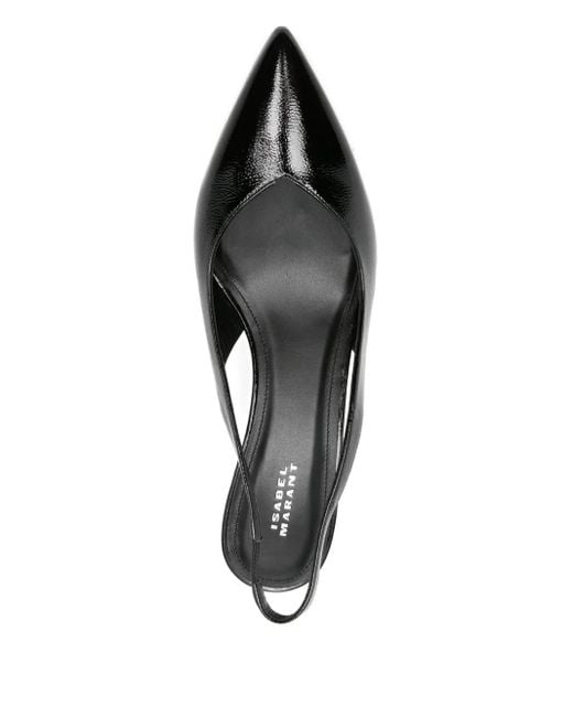 Isabel Marant Black Pointed-Toe Slingback Pumps