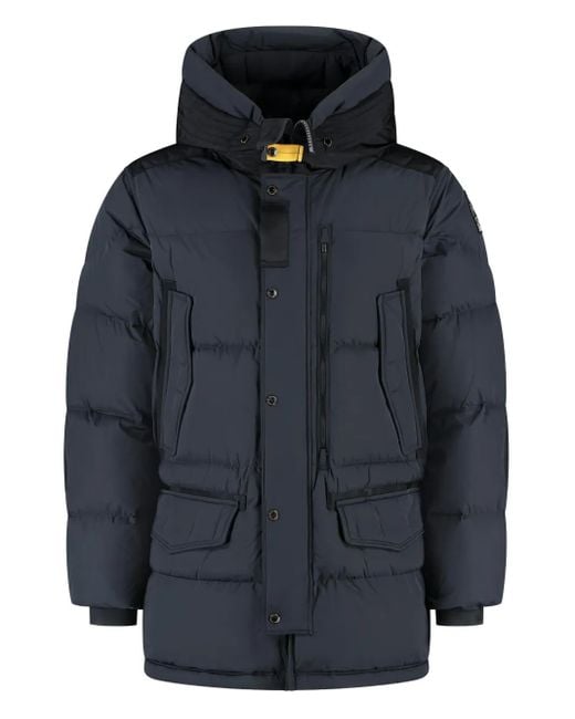 Parajumpers Blue Hooded Padded Coat for men