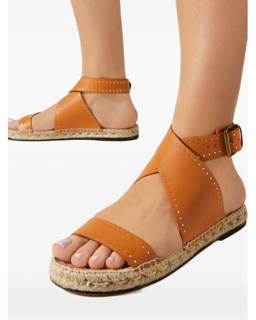 Isabel Marant Brown Illya Leather Espadrilles