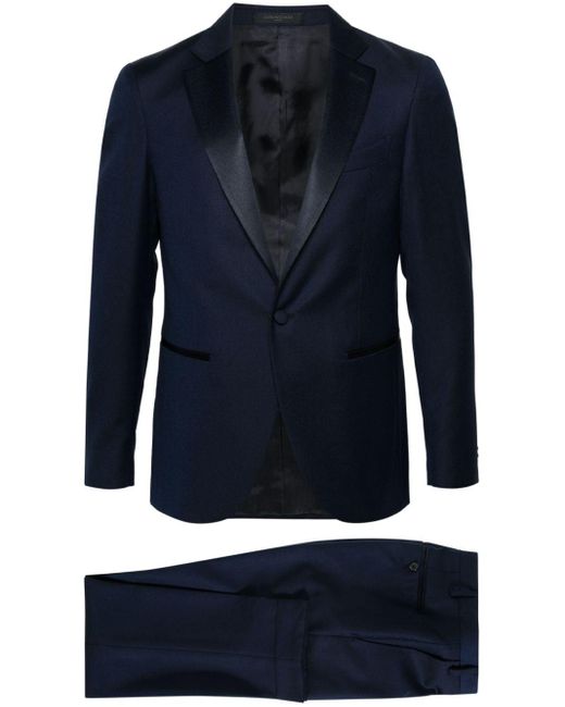 Corneliani Blue Single-breasted Dinner Suit for men