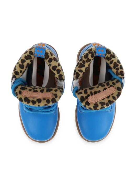 PDF Blue Strada Low Leopard-Print Boots for men