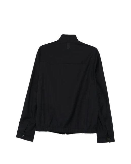 Canali Black Zip-Up Bomber Jacket for men