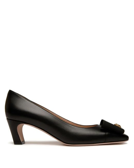 Bally Black B-Bow Pumps