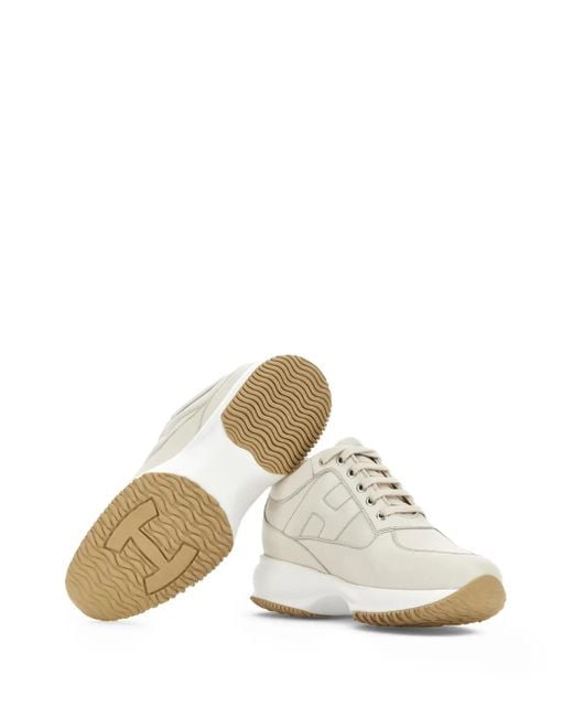 Hogan White Interactive Low-Top Sneakers