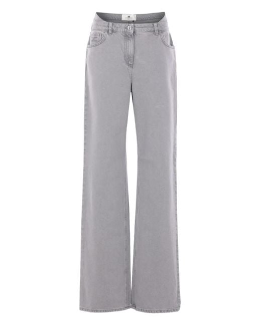 Elisabetta Franchi エンブロイダリーポケット ジーンズ Gray