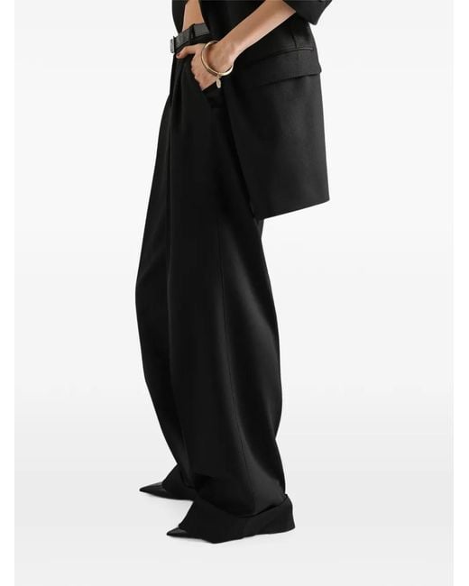Dolce & Gabbana Black Wool Gabardine Trousers