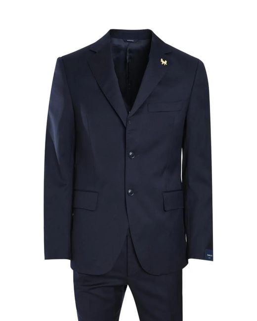 Tombolini Blue Button-Up Suit for men