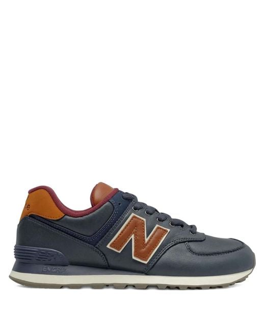 New Balance Blue Baskets 574 À Patch Logo for men