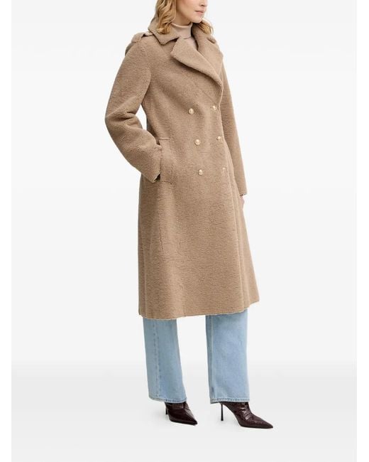 Guess White Double-Breasted Coat
