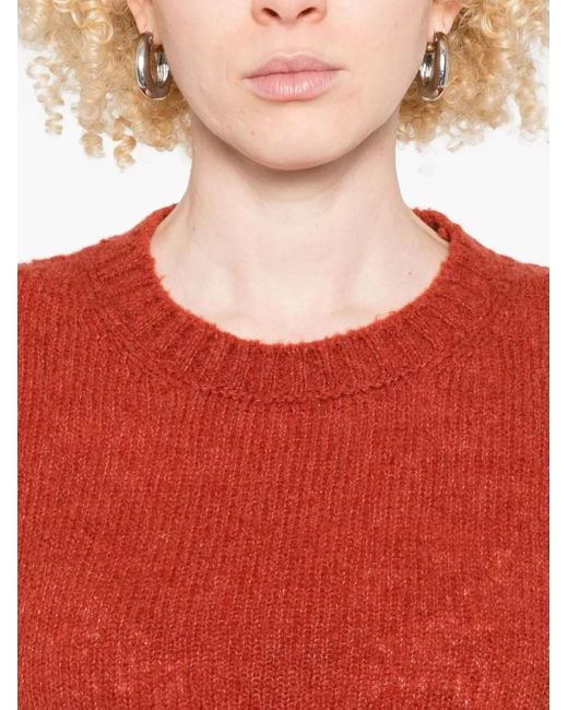 Scaglione Red Pullover Mit Rundhalsausschnitt