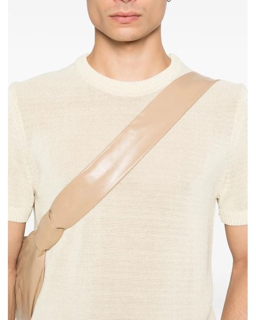 Sandro White Fine Knit T-Shirt for men