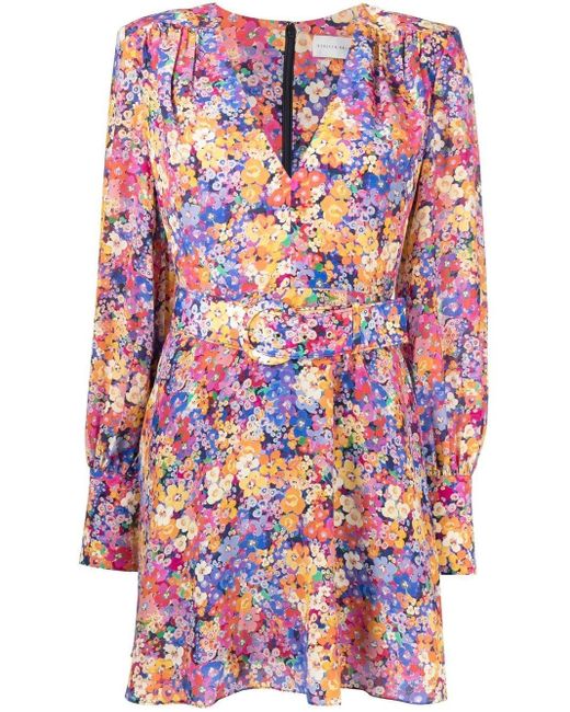Rebecca Vallance Floral-print Organic Silk Mini Dress | Lyst UK