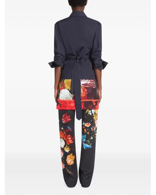 Dries Van Noten Red Printed Wrap Skirt