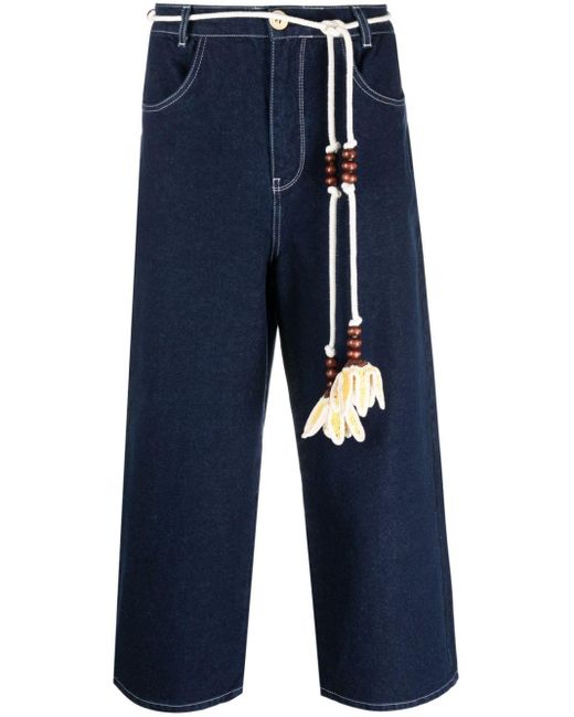 Siedres Cropped-Jeans mit Gürtel in Blue für Herren