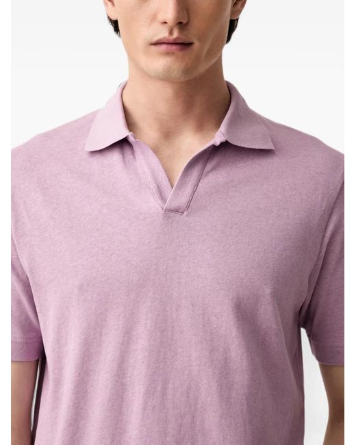 Marc O' Polo Purple Short-Sleeve Polo-Neck T-Shirt for men