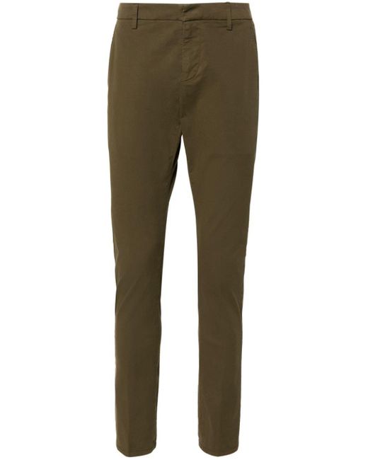 Pantalones chinos con corte slim Dondup de hombre de color Green