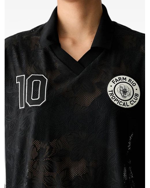 Adidas Black X Farm Rio Floral-Lace T-Shirt