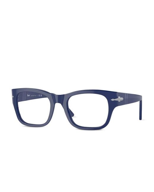 Persol Blue Brille Mit Eckigem Gestell
