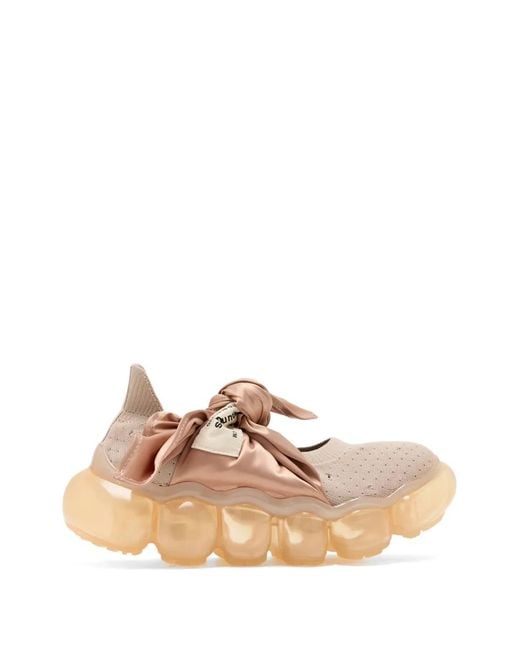 grounds Natural Bow-Detail Sneakers