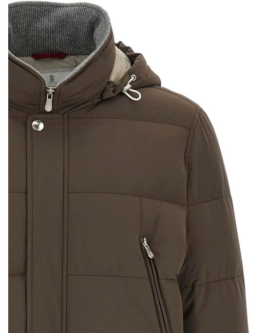 Piumino Con Tasche di Brunello Cucinelli in Green da Uomo