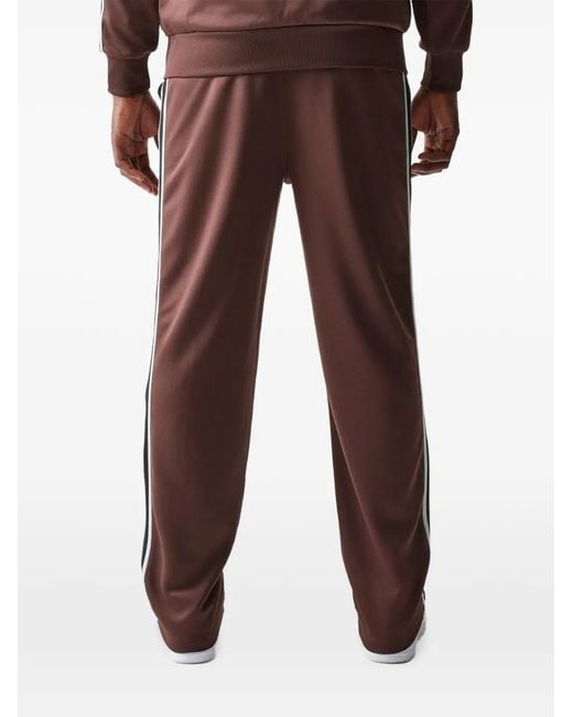 KTZ Brown Script-Embroidered Side-Stripe Track Pants for men