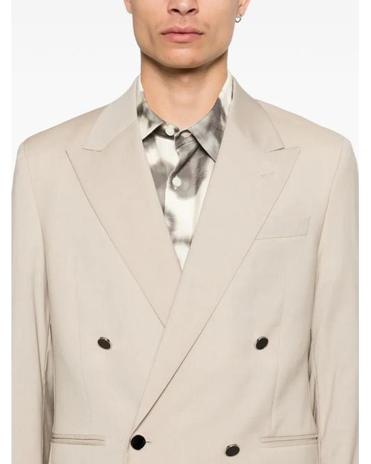 Manuel Ritz Natural Double-Breasted Blazer for men