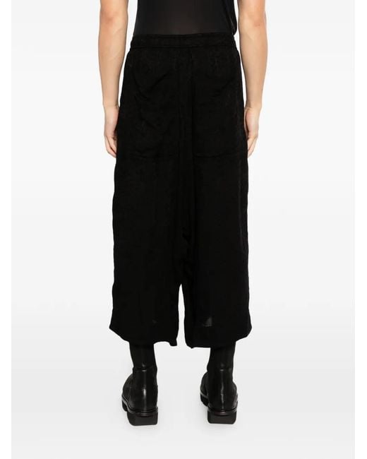Julius Black Croped Baggy Trousers for men