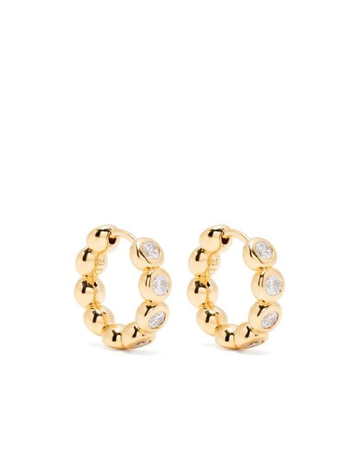 Missoma Metallic Tennis Small Hoop Earrings