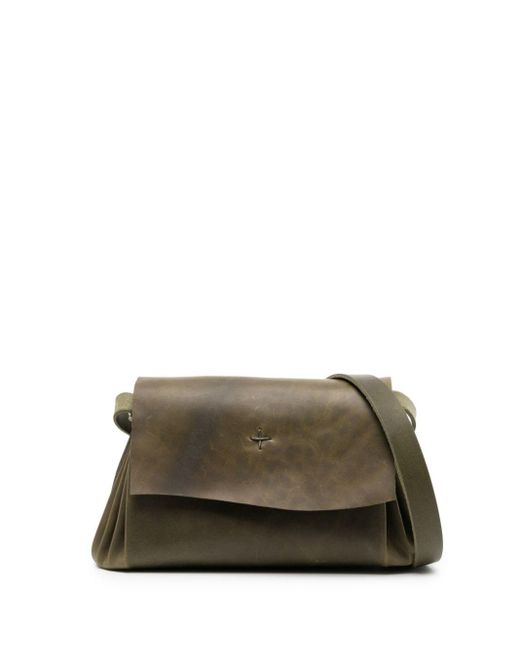 Werkstatt:münchen Green 1.0 Cross-motif Leather Crossbody Bag