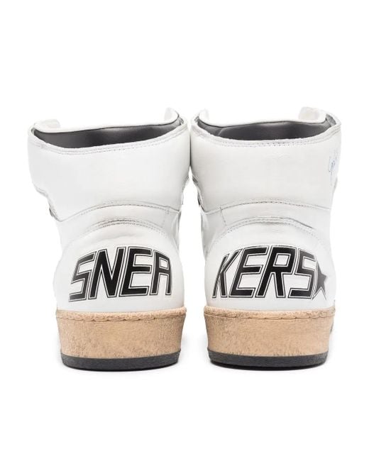 Golden Goose Deluxe Brand White Sky Star Nappa Upper With Serigraph Leather Star And Ankle Shoes for men