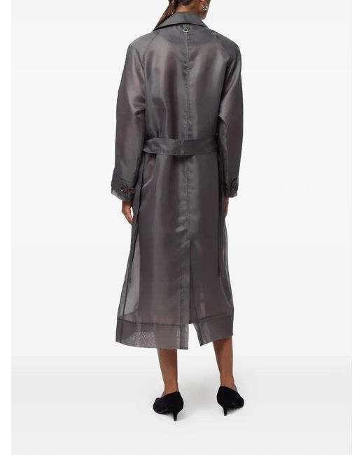 Apparis Gray Lana Belted Trench Coat