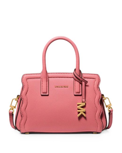 Michael Kors Pink Extra Small Laila Scalloped-Edge Tote Bag