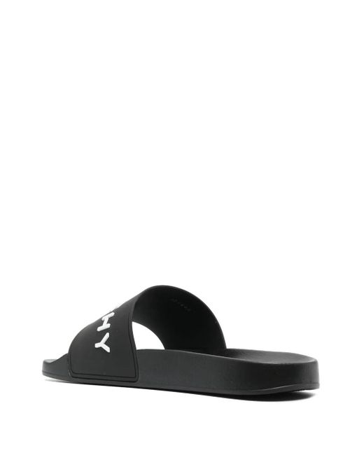 Givenchy Black Logo-print Pool Slides for men