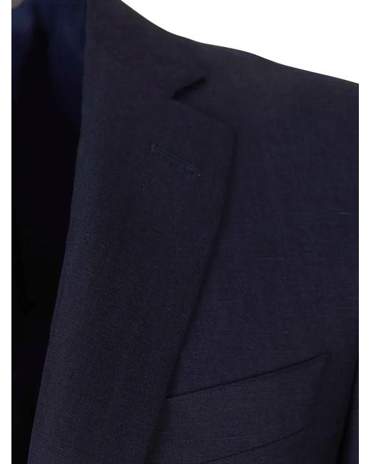 Canali Blue Single-Breasted Blazer for men
