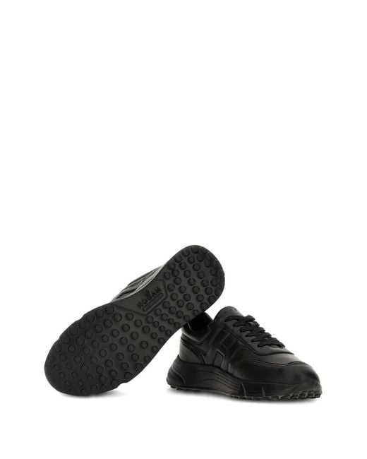 Hogan Black Hyperlight Logo-Detail Sneakers for men