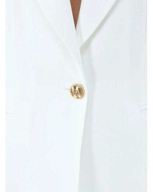 Blazer À Simple Boutonnage Elisabetta Franchi en coloris White