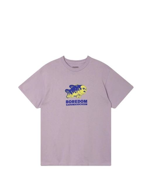Pleasures Purple Graphic-Print T-Shirt for men