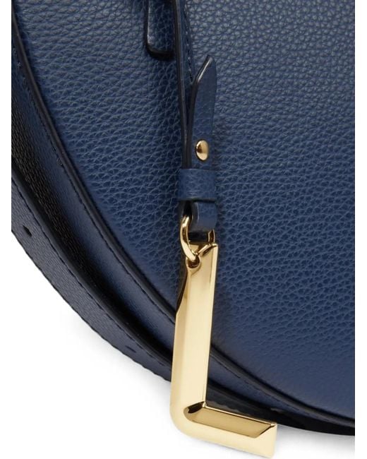 Lancel Blue Half-Moon Zip-Fastening Shoulder Bag