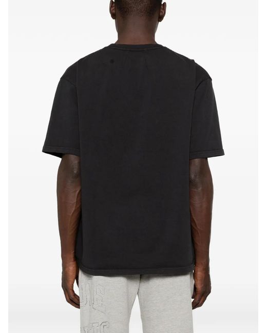 Rhude Black Medium-Weight Cotton Crew Neck T-Shirt for men